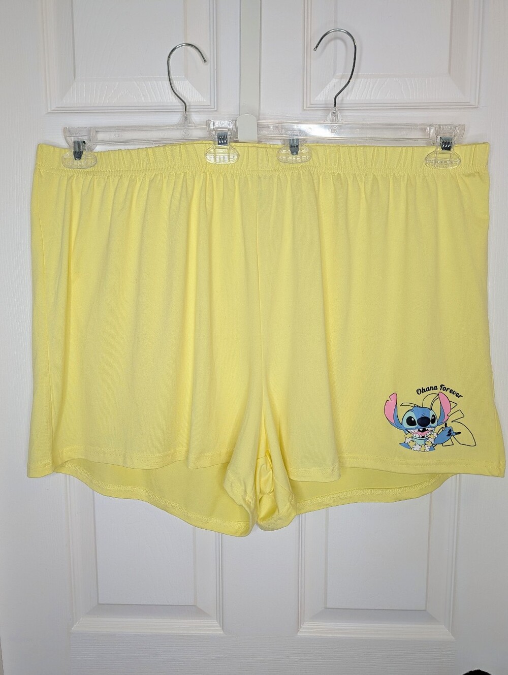 NWOT Disney Lilo & Stitch Lounge Shorts Yellow Ohana Forever Plus Size 3X Pajama